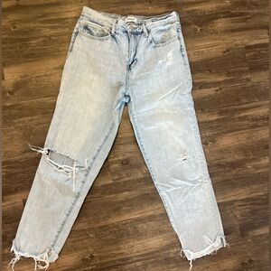 Pistola Light Wash Distressed Straight Leg Jeans Size 29